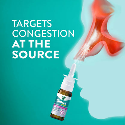 Vicks Sinex Severe Nasal Spray, Moisturizing Ultra Fine Mist with Aloe, Decongestant Medicine, Relief from Stuffy Nose Due to Cold or Allergy, Nasal Congestion & Sinus Pressure Relief, 265 Sprays x 2 Vicks buy supplements Au