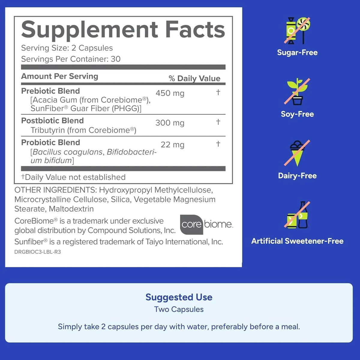 Gundry MD® Bio Complete 3 - Prebiotic, Probiotic, Postbiotic to Support Optimal Gut Health, 30 Day Supply (90 Day Supply) Gundry MDBuy Supplements Australia