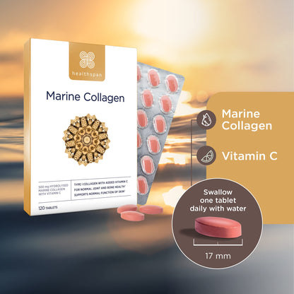Healthspan Marine Collagen 500mg (120 Tablets) | Hydrolysed Type I Marine Collagen healthspanBuy Supplements Australia