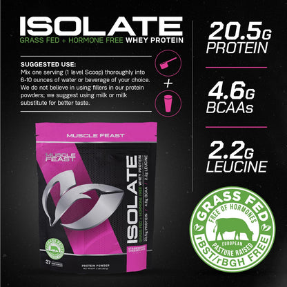 Muscle Feast Grass-Fed Whey Protein Isolate, All Natural Hormone Free Pasture Raised Muscle FeastBuy Supplements Australia