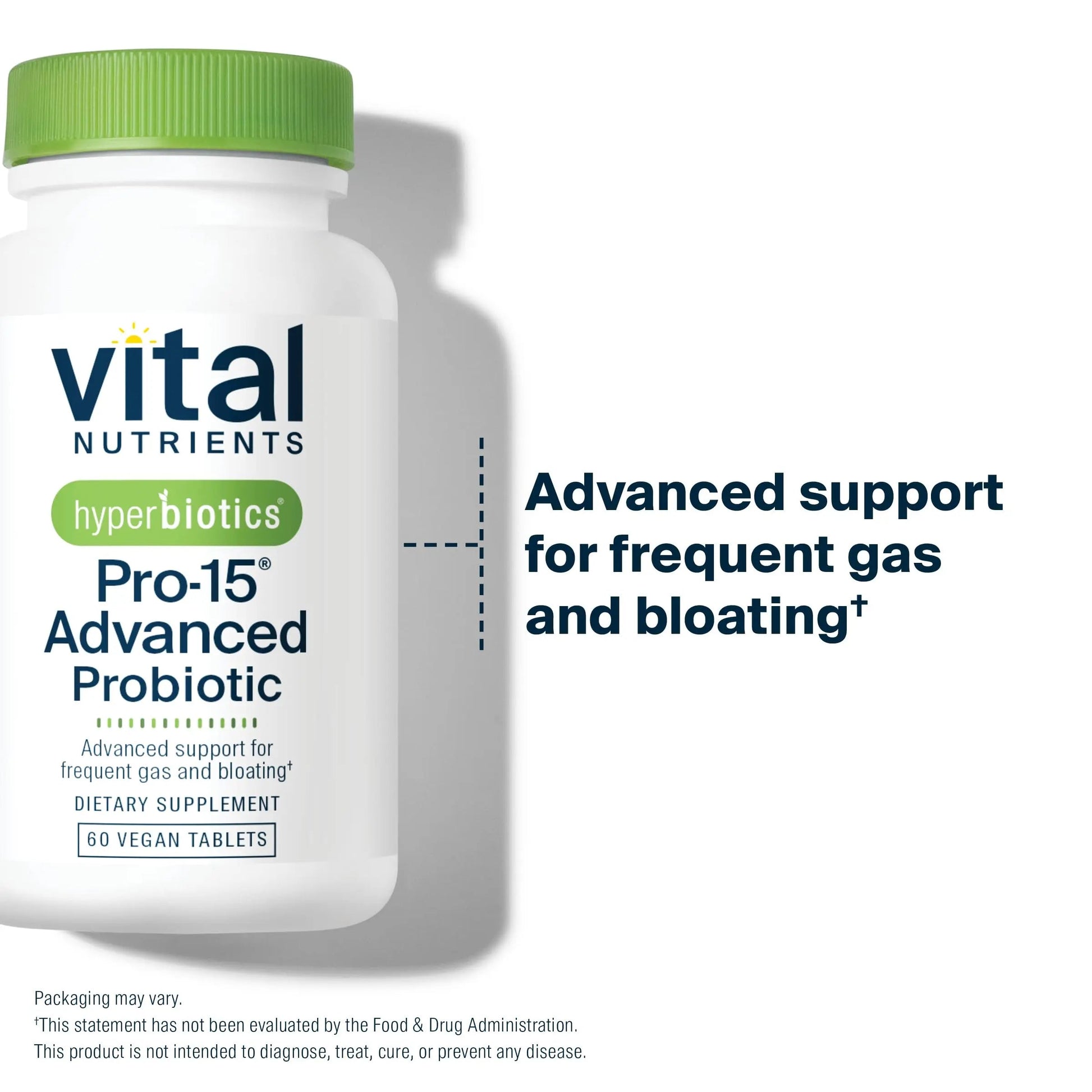 Hyperbiotics Vital Nutrients Pro-15 Advanced Probiotics for Women and Men | 15 Strains + Kiwifruit | Clinically Studied Daily Probiotics for Digestive Health, Gas, & Bloating | 60 Vegan Tablets HyperbioticsBuy Supplements Australia