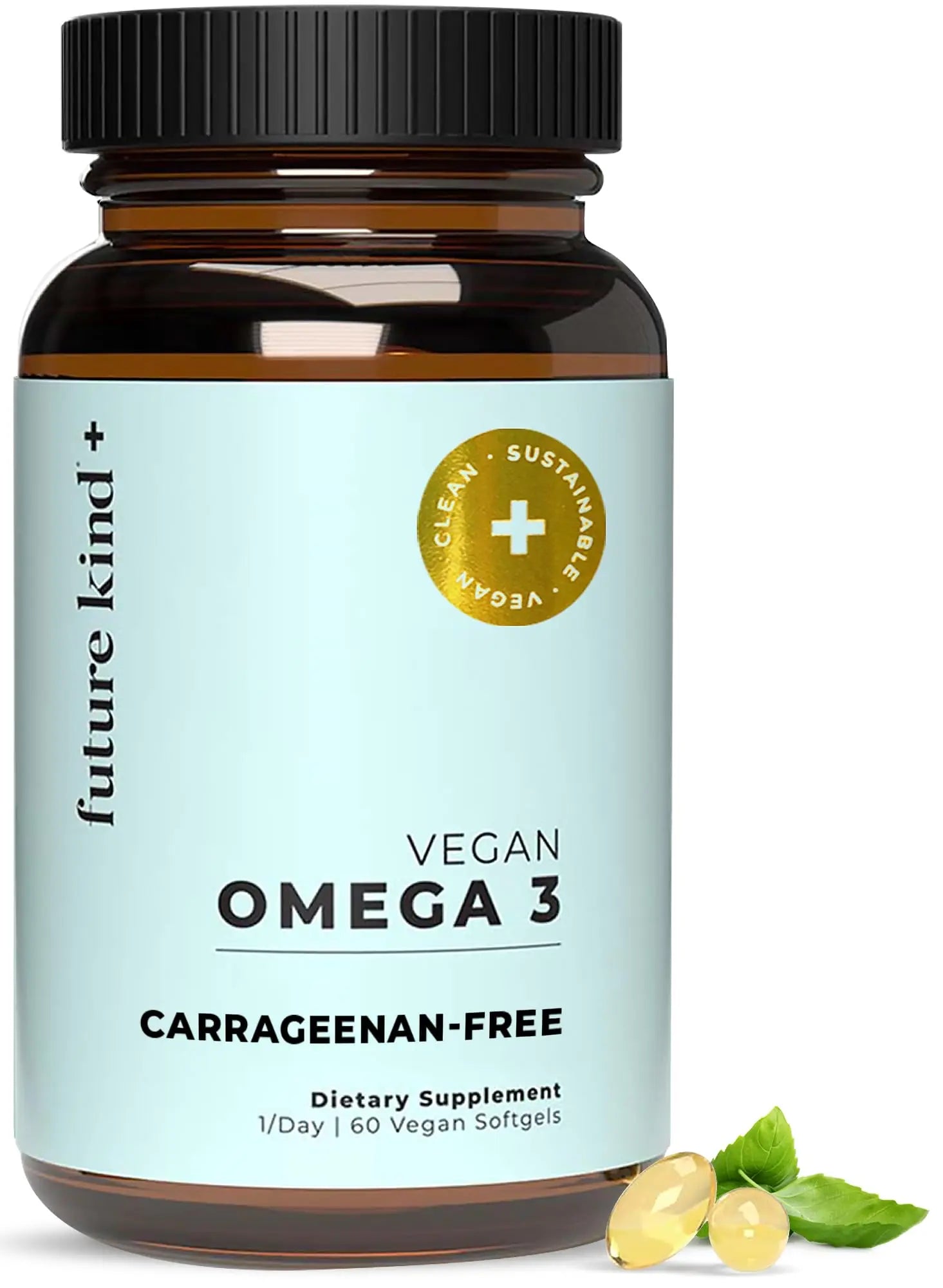 Future Kind Omega-3 Supplement for Clarity, Memory, and Mobility Comfort, 2 Months Supply of Citrus-Scented Softgels with EPA and DHA, Vegan Omega-3 Supplement from Algae, Carrageenan Free, 60 Count Future Kind buy supplements Au