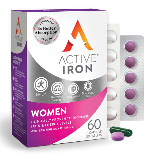 Active Iron Supplement 25mg + Multivitamin for Women – Clinically Proven to Increase Energy & Reduce Tiredness – Gentle ACTIVEIRONBuy Supplements Australia