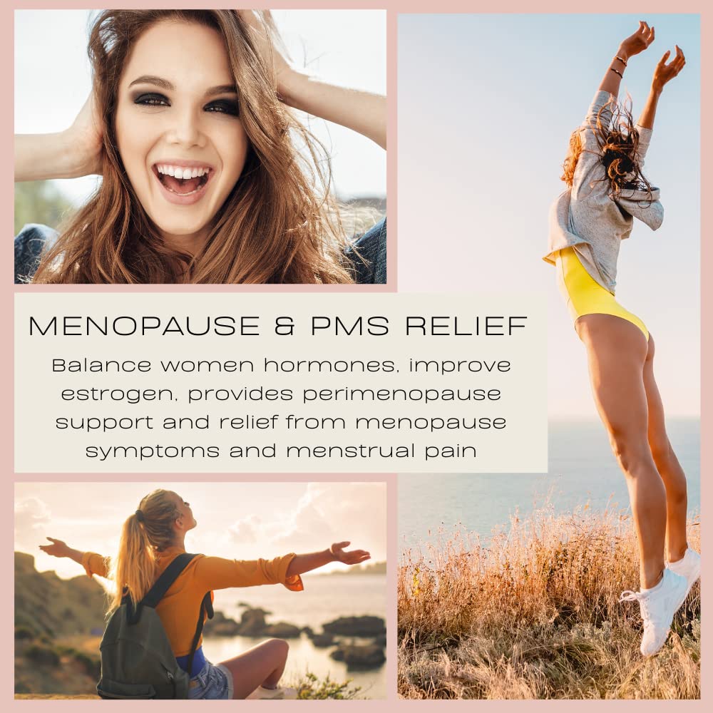 Hormone Balance for Women – Natural Female Energy & Mood Pills – Hot Flashes Menopause Relief Supplement with Vitex Chasteberry, Dong Quai, Maca Root Powder, Ginseng – 90 Veggie Capsules Herbal-avRayBuy Supplements Australia