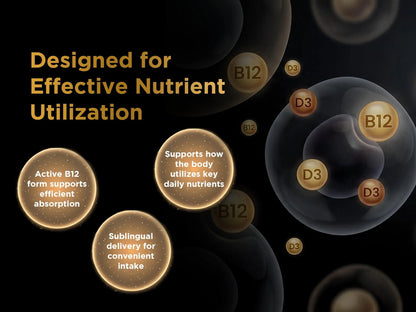 Nutri Apex Vitamin B12 & D3 Sublingual Tablets - 2500 mcg B12 & 125 mcg (5000 IU) D3 - Highly Bioavailable for Energy, Mood & Bone Health - Lab-Tested Nutri ApexBuy Supplements Australia