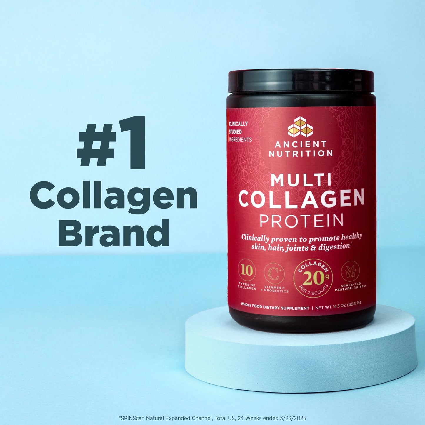 Ancient Nutrition Hydrolyzed Collagen Peptides Powder with Probiotics, Chocolate Multi Collagen Protein for Women and Men with Vitamin C, 40 Servings, Supports Skin and Nails, Gut Health, 16.65oz Ancient NutritionBuy Supplements Australia