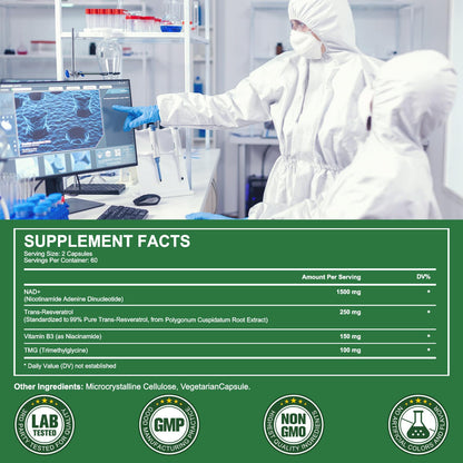 APU.FAIRY NAD Supplement,NAD Nicotinamide Riboside,Extra Strength NAD Alternative Liposomal,Boost NAD & Resveratrol + for Women & Men,Energy Anti-Aging,Cell Regeneration,120 Capsules sack-120 APU.FAIRYBuy Supplements Australia