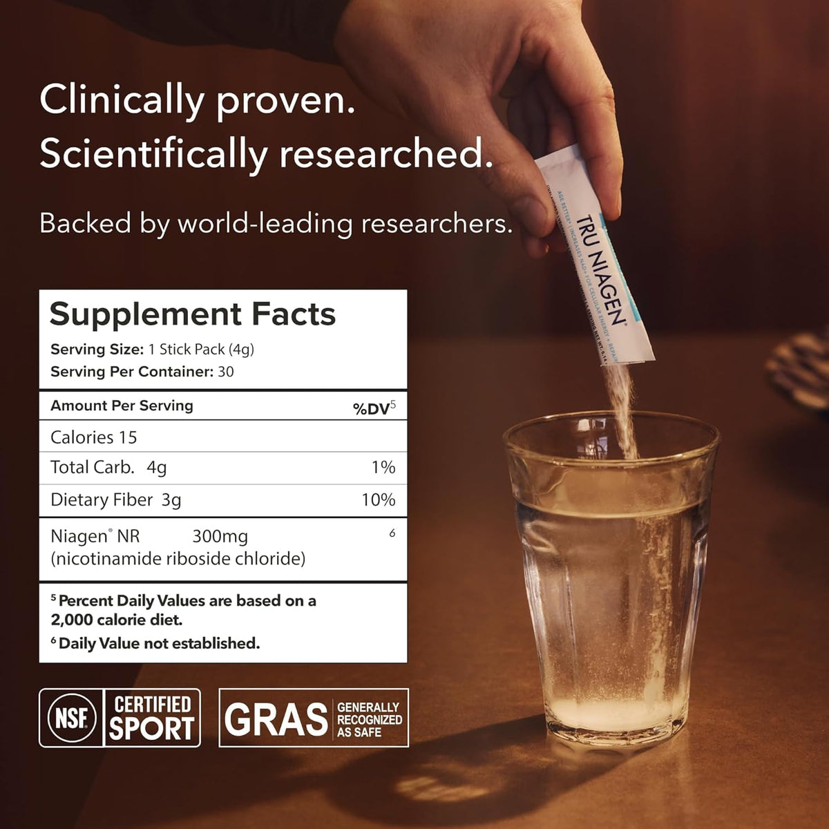 TRU NIAGEN NAD+ Booster with Hydration & Prebiotic Support Award-Winning Nicotinamide Riboside Mixing Powder for Cellular Energy, Repair & Healthy Aging - 30ct/300mg Stick Packs: On-The-Go Supplement TRU NIAGENBuy Supplements Australia