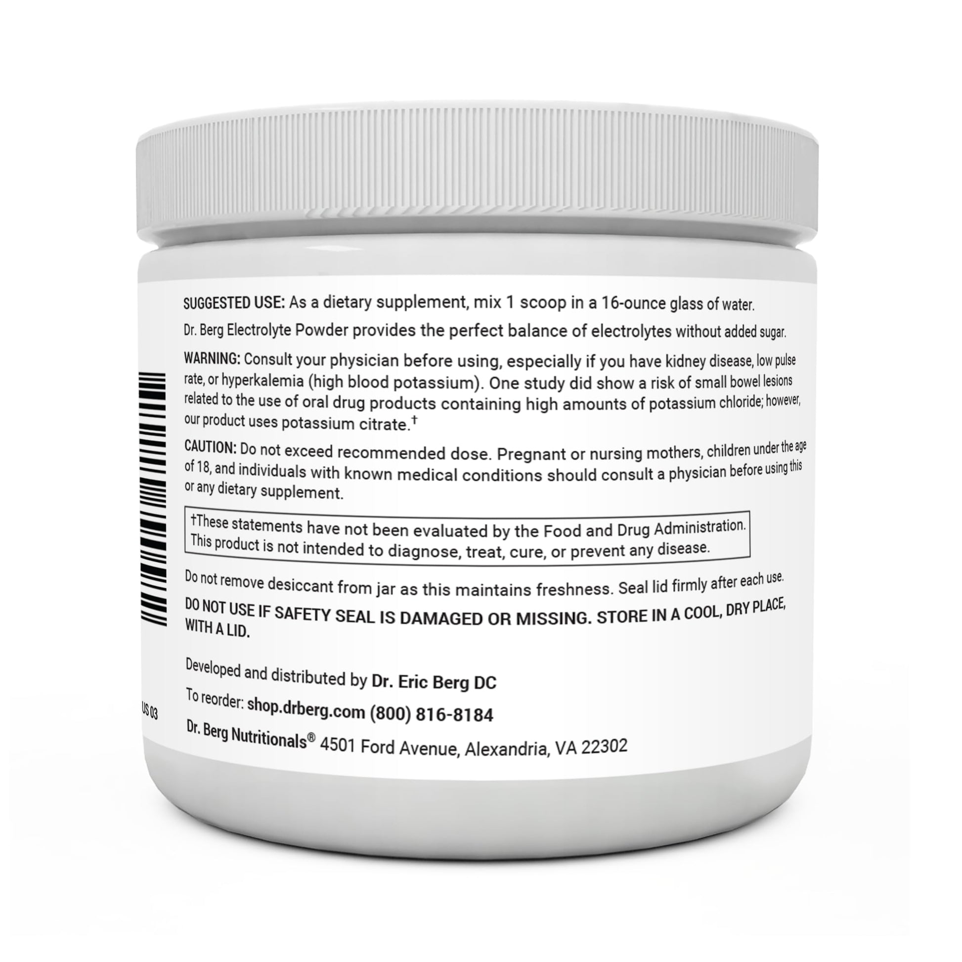 Dr. Berg Hydration Keto Electrolyte Powder - Enhanced w/ 1,000mg of Potassium Dr. Berg NutritionalsBuy Supplements Australia