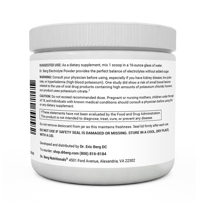 Dr. Berg Hydration Keto Electrolyte Powder - Enhanced w/ 1,000mg of Potassium Dr. Berg NutritionalsBuy Supplements Australia