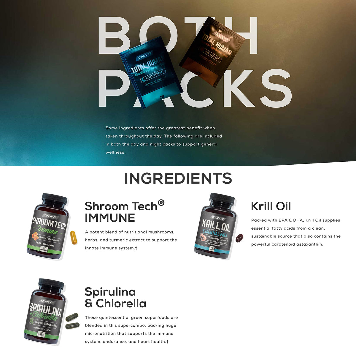 ONNIT Total Human Day and Night Vitamin Packs for Men and Women,Capsule, 30-Day ONNITBuy Supplements Australia
