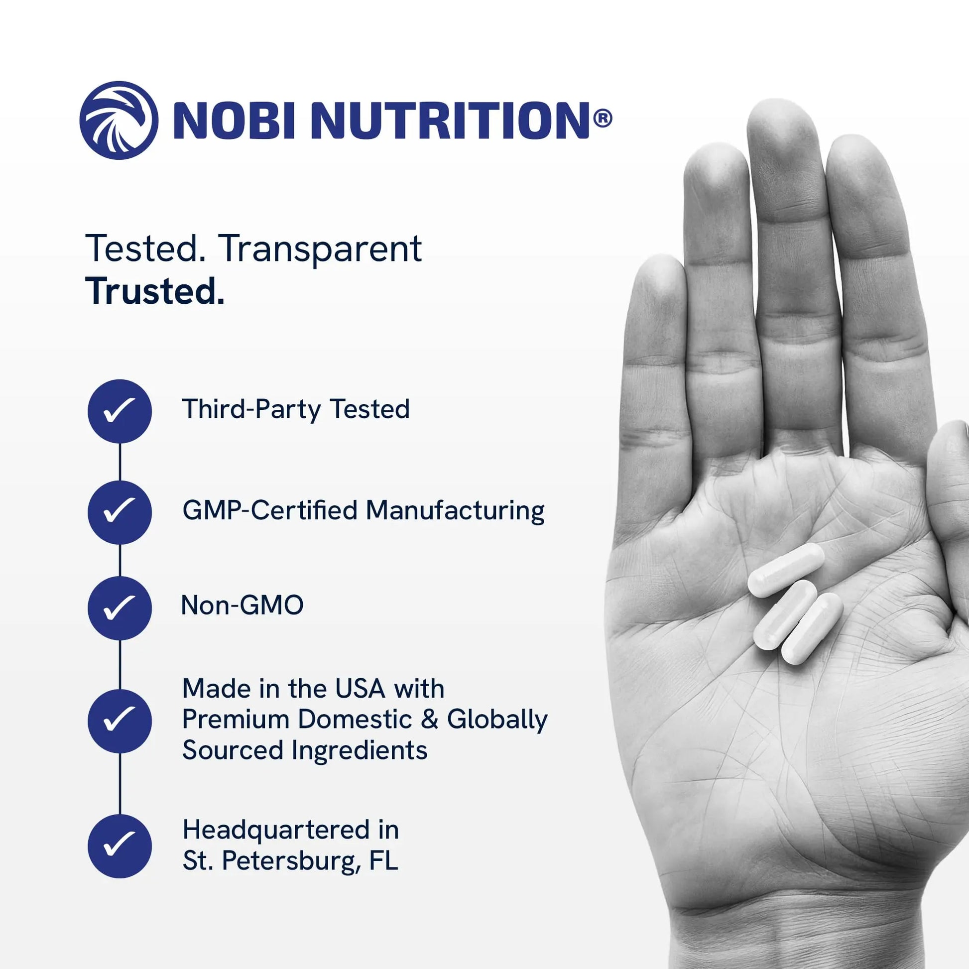NMN Supplement 500mg | 99% Pure | NAD+ Precursor for Cellular Energy, Longevity, Repair, and Healthy Aging Support | Third-Party Tested & Non-GMO | Nicotinamide Mononucleotide | 60 NMN Capsules Nobi NutritionBuy Supplements Australia