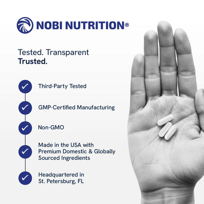 NMN Supplement 500mg | 99% Pure | NAD+ Precursor for Cellular Energy, Longevity, Repair, and Healthy Aging Support | Third-Party Tested & Non-GMO | Nicotinamide Mononucleotide | 60 NMN Capsules Nobi NutritionBuy Supplements Australia