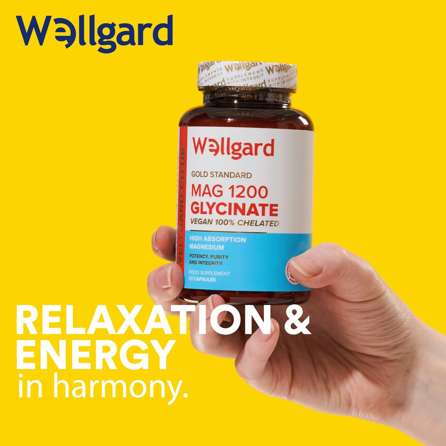 Wellgard Magnesium Glycinate, Mag 1200, High Strength Magnesium Bisglycinate WellgardBuy Supplements Australia