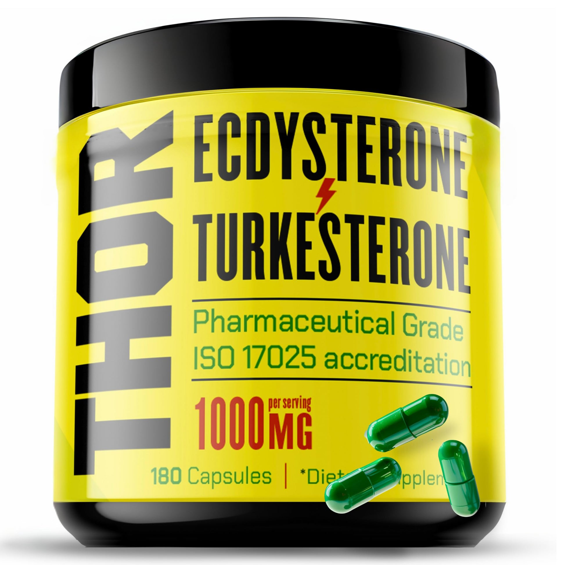 Turkesterone + Ecdysterone | Anabolic Supplement (3 Months - 180 Caps) Olympic Grade Testing - ISO 17025 Certification |1000mg - 98%-95% Purity with Lab Synthesized Cyclodextrin | Beta Ecdisterona Flight ArmourBuy Supplements Australia