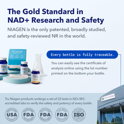TRU NIAGEN NAD+ Booster with Hydration & Prebiotic Support Award-Winning Nicotinamide Riboside Mixing Powder for Cellular Energy, Repair & Healthy Aging - 30ct/300mg Stick Packs: On-The-Go Supplement TRU NIAGENBuy Supplements Australia