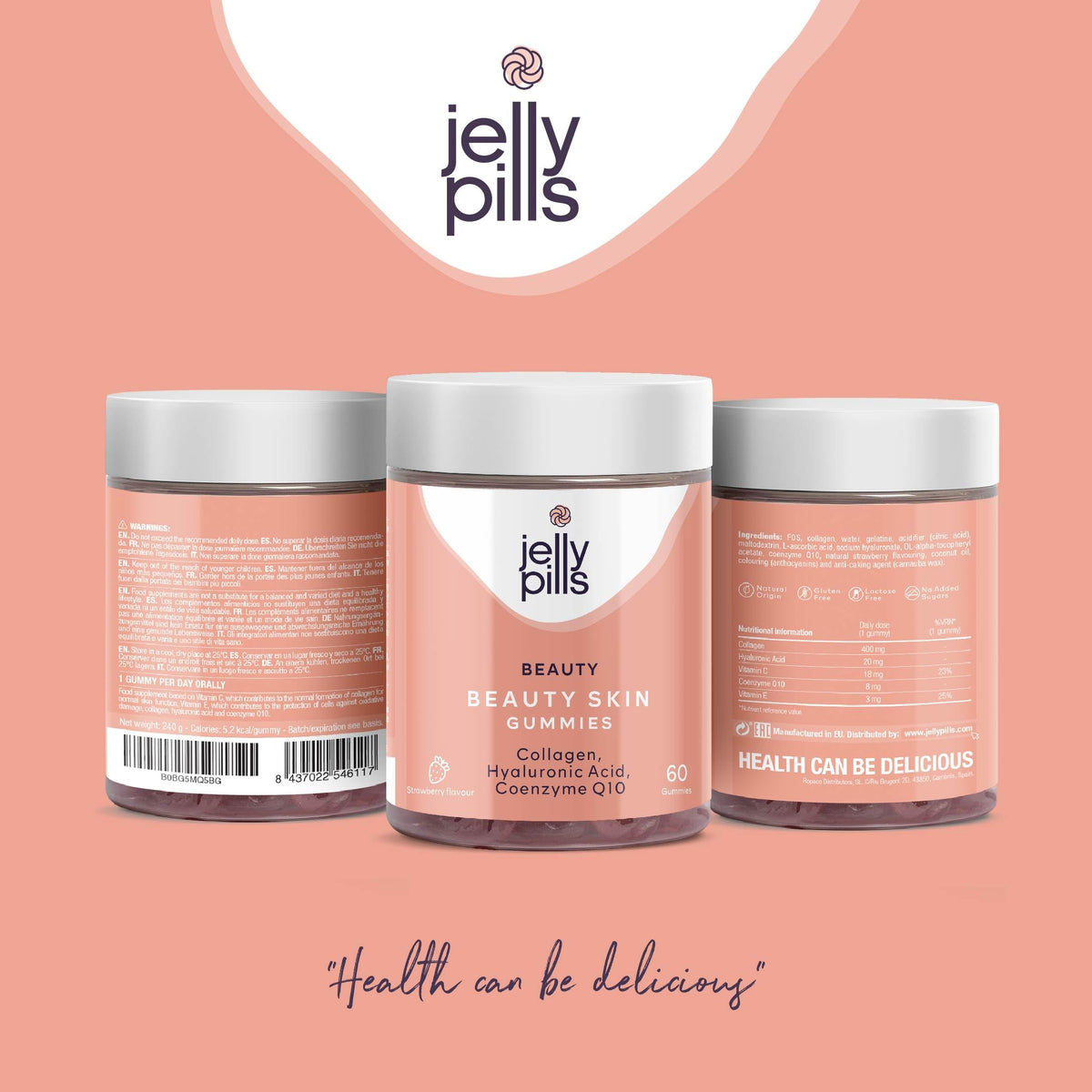 Jelly Pills® Hydrolyzed Collagen Gummies with Hyaluronic Acid and Coenzyme Q10 Jelly PillsBuy Supplements Australia