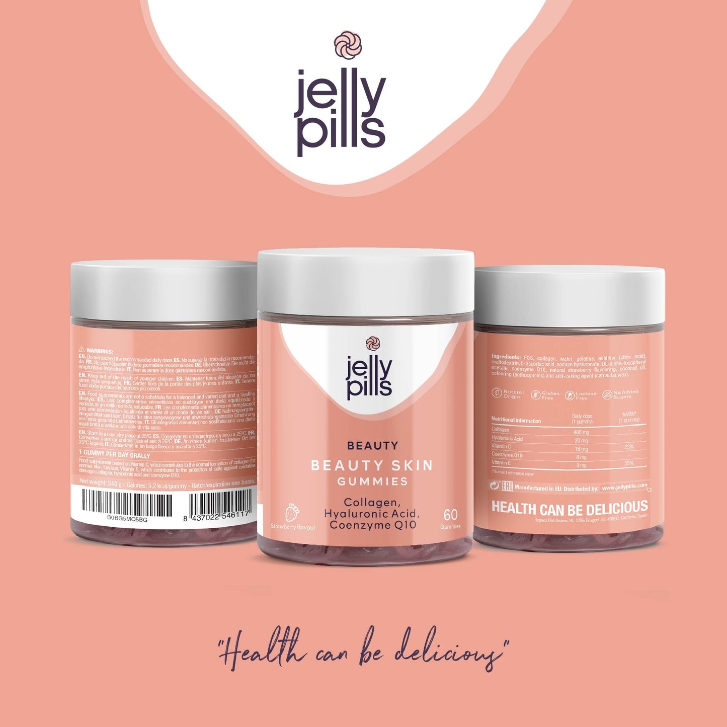 Jelly Pills® Hydrolyzed Collagen Gummies with Hyaluronic Acid and Coenzyme Q10 Jelly PillsBuy Supplements Australia