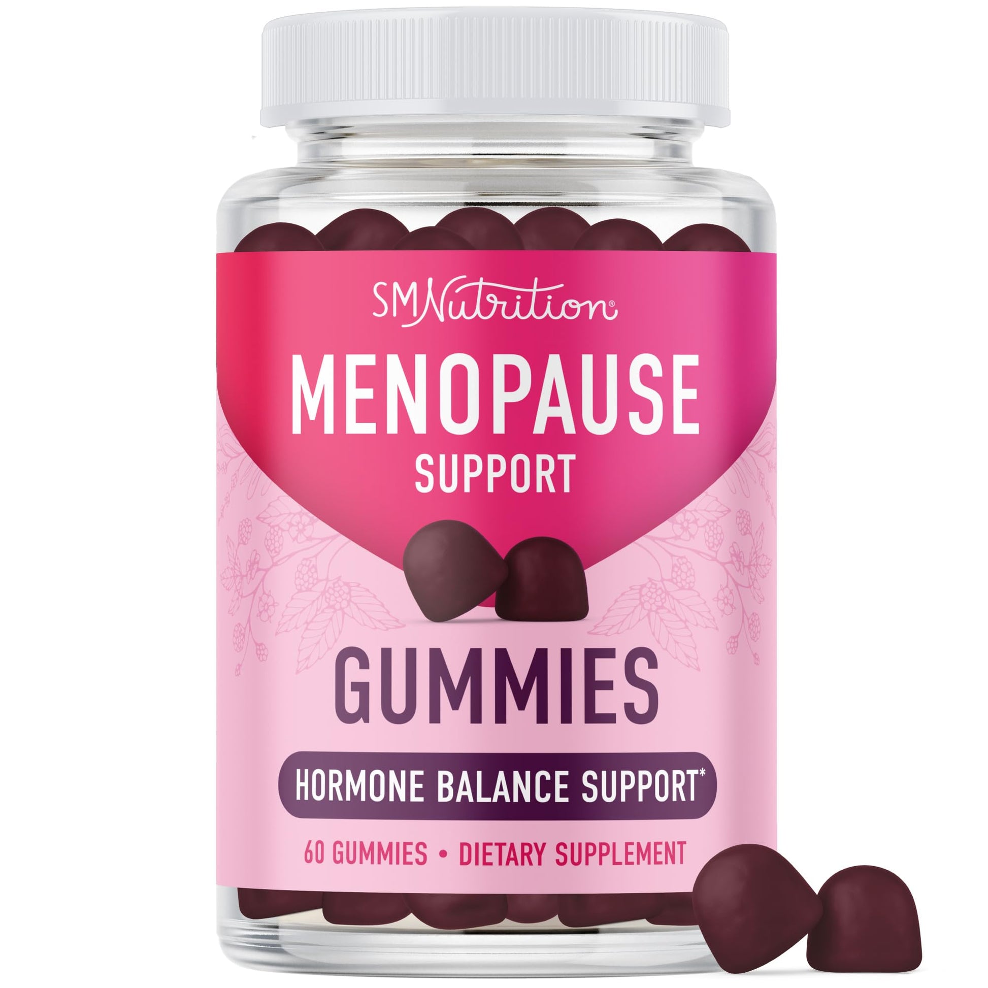 Menopause Support Gummies | Hormone Balance Relief for Hot Flashes, Night Sweats, Mood Swings, & Bloating | with Phytoestrogen Soy, Vitamin D3, PABA, Biotin | Vegetarian, Gluten-Free | 60 Count SMNutritionBuy Supplements Australia