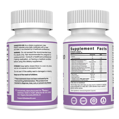 13-in-1 Myo Inositol & D-Chiro Inositol for Women PCOS,Hormonal Balance,2460mg-40:1 Ratio,Ovarian Health&Cycle Support Supplement Plus Alpha Lipoic Acid/Folate/Vitex/Magnesium/Multivitamin,120 Veg Cap Bebien fitBuy Supplements Australia