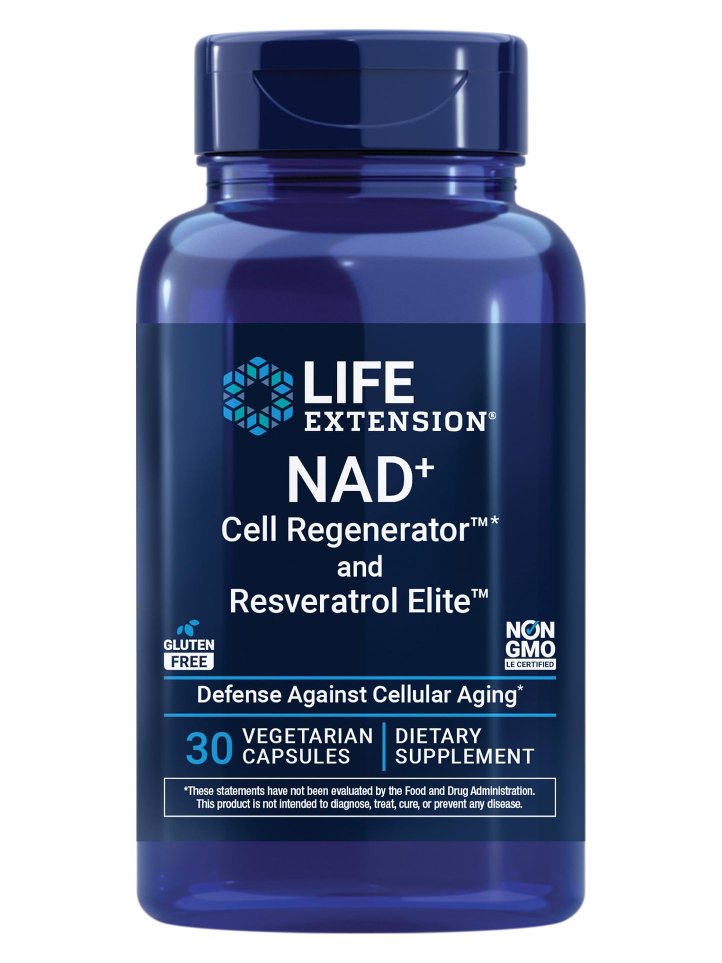 Life Extension NAD+ Cell Regenerator™ and Resveratrol Elite™*, nicotinamide riboside, Trans-resveratrol, quercetin, Fisetin, Heart Health, Healthy Aging, Vegetarian, Non-GMO, Gluten Free, 30 Capsules Life ExtensionBuy Supplements Australia