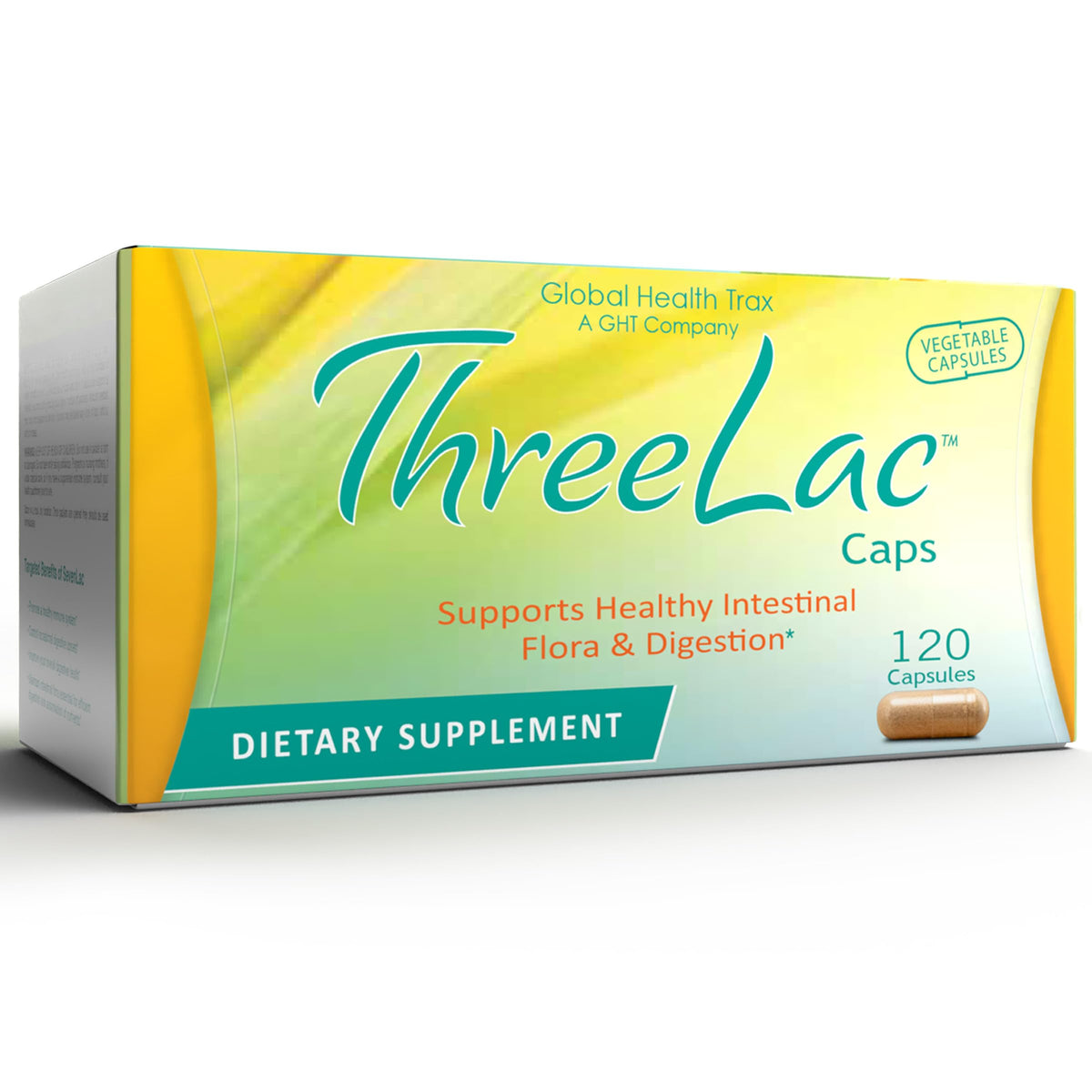 Global Health Trax GHT - ThreeLac Probiotic Capsules, 120 Count - Comprehensive Digestive Support for Men, Women, and Children - Immune System and Gut Balance, Non-GMO ght Global Health TraxBuy Supplements Australia