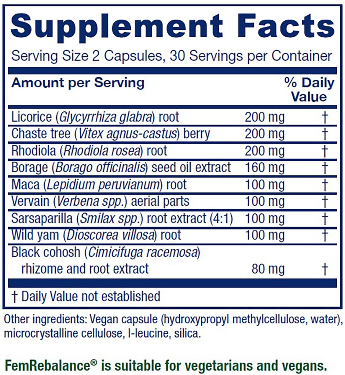 Vitanica FemRebalance, Hormone Balance Support for Women, Vegan, 60 Capsules VitanicaBuy Supplements Australia