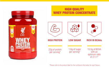 LFC Whey Protein Powder Strawberry Flavour 908g 15.5g Naturally-Occurring BCAAs 21g Protein Vector ConsumerBuy Supplements Australia