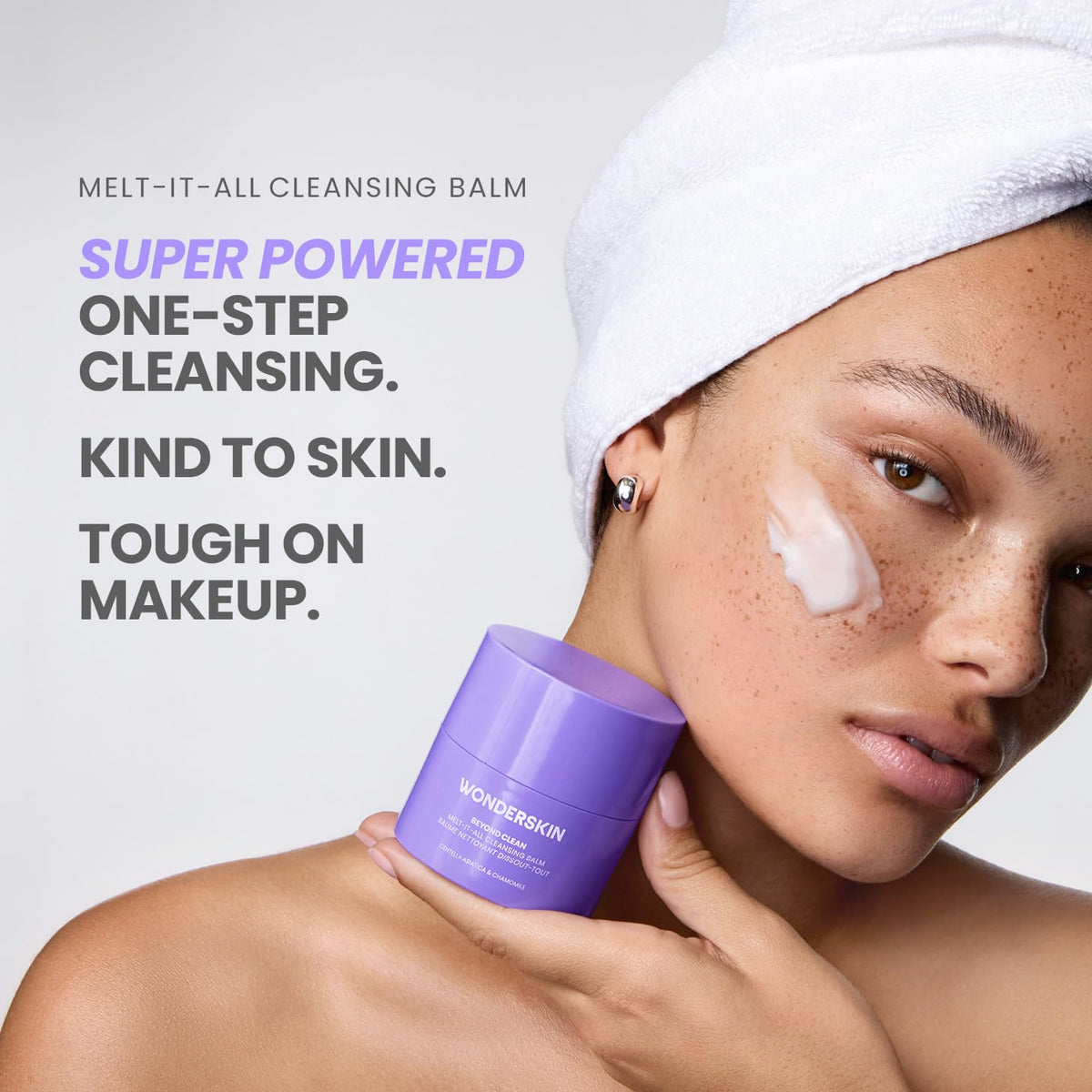 Wonderskin Cleansing Balm - Melt It All Balm to Milk Makeup Remover, Gentle Hydrating Face Cleanser with Centella and Chamomile Wonderskin buy supplements Au