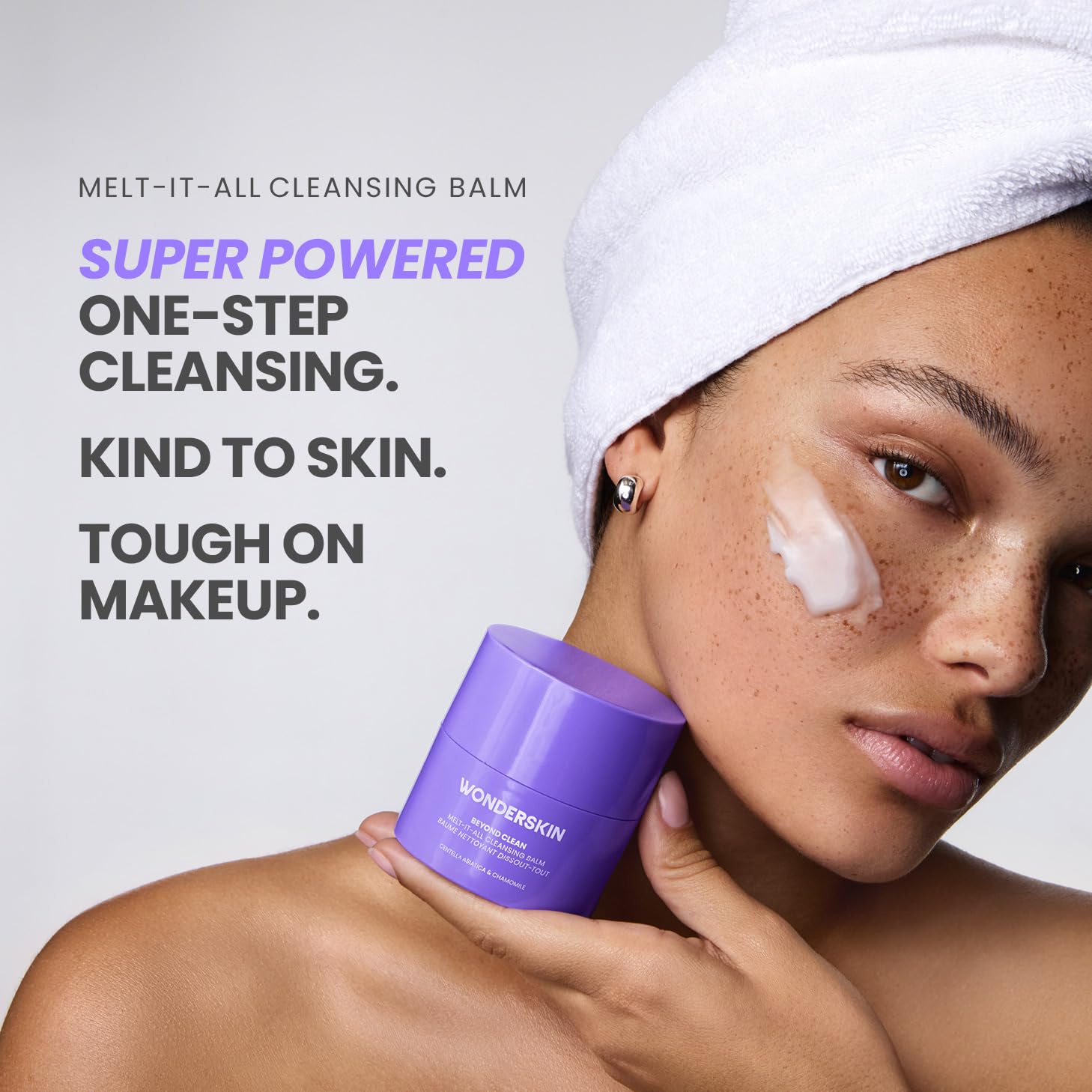 Wonderskin Cleansing Balm - Melt It All Balm to Milk Makeup Remover, Gentle Hydrating Face Cleanser with Centella and Chamomile Wonderskin buy supplements Au
