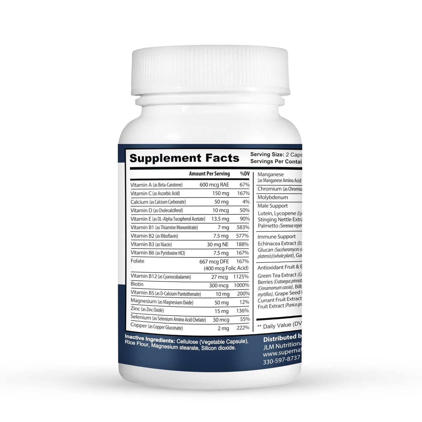 Super Naturals Men's Daily Multivitamin Energy Enhancer and Immune System Support for Men (60 Capsules, 30 Day Supply) JLM NUTRITIONALSBuy Supplements Australia