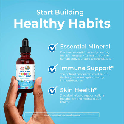 MaryRuth Organics USDA Toddler Liquid Drops | Zinc Sulfate | Immune Support Supplement| Skin Health | Vegan | Formulated for Ages 1-3 | Delicious Berry Flavor | 1 Month Supply | 2 Fl Oz MARYRUTH'SBuy Supplements Australia
