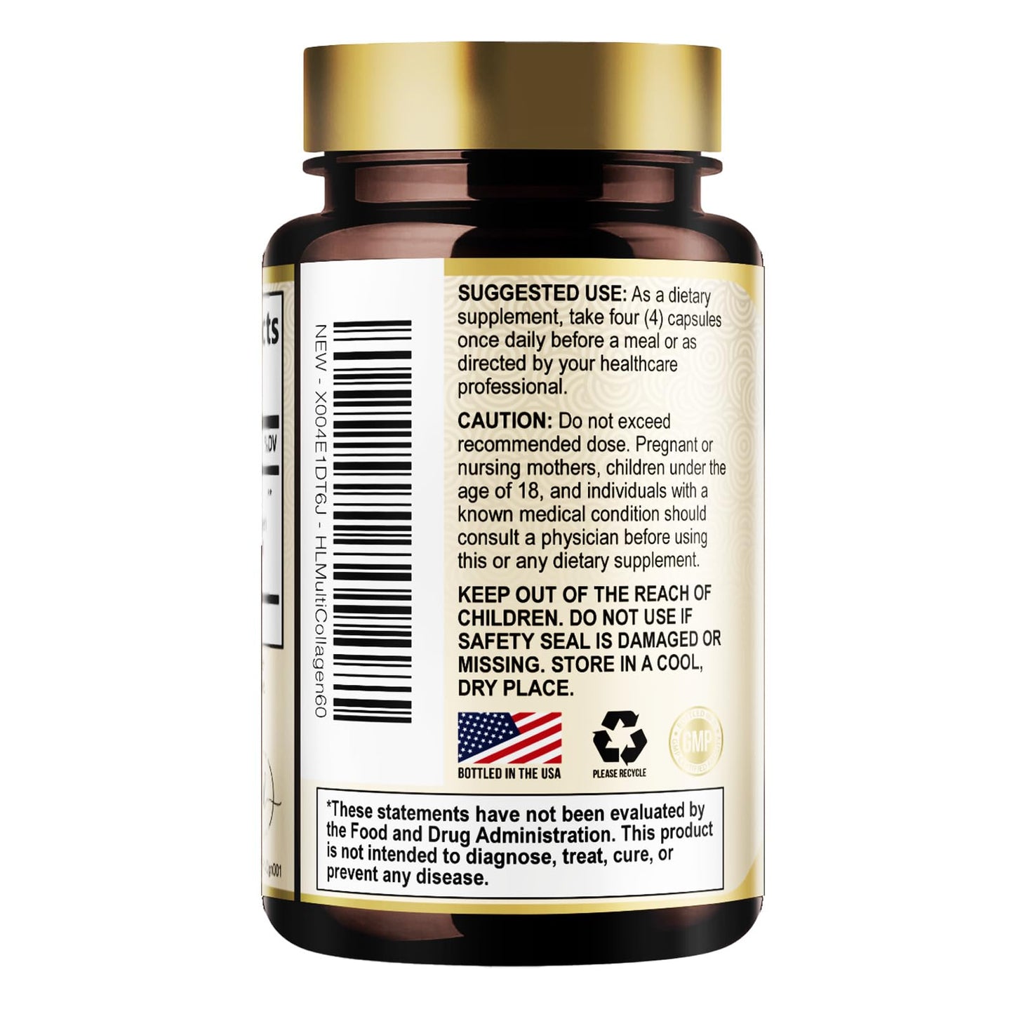 Multi Collagen Peptides for Women & Men - 2400mg per Serving - Best Hydrolyzed Collagen Complex with Type I, II, III, V, X - Hair, Skin, Nails & Joint Support
