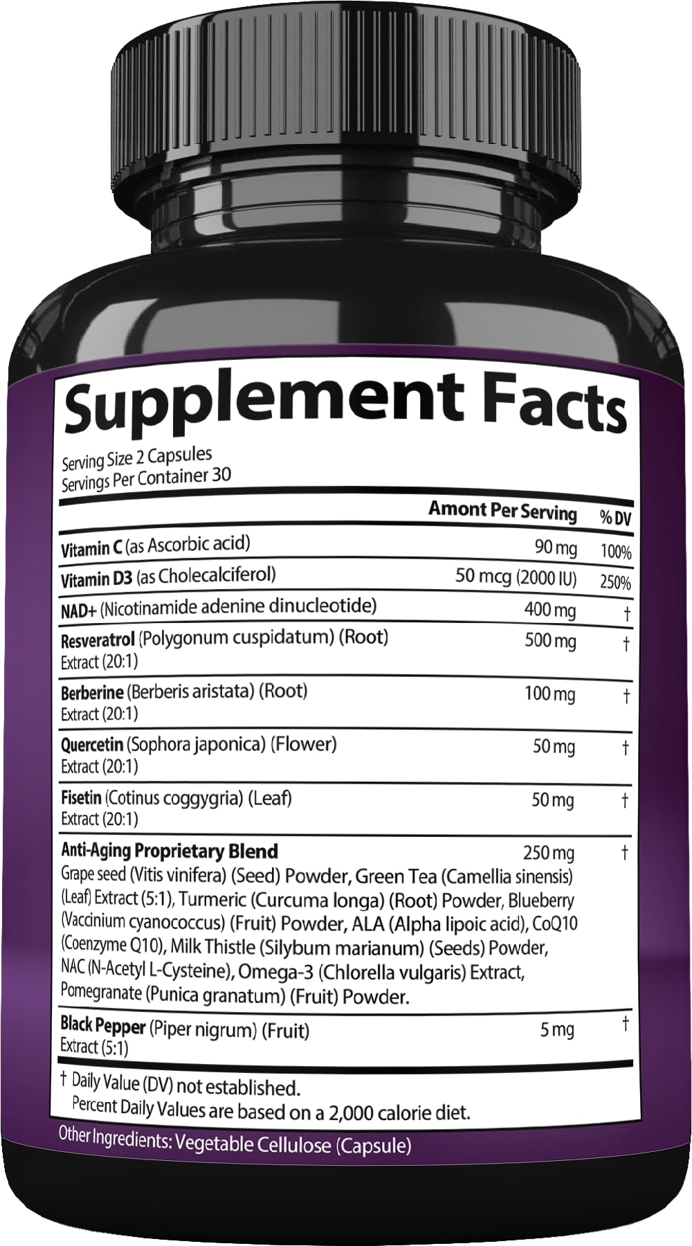 NAD Resveratrol Supplement with Berberine, Quercetin, CoQ10. Anti-Aging Formula for Women & Men. Liposomal NAD Plus, NAD+ Booster, Pure Organic Vitamin, USA StrongVitBuy Supplements Australia