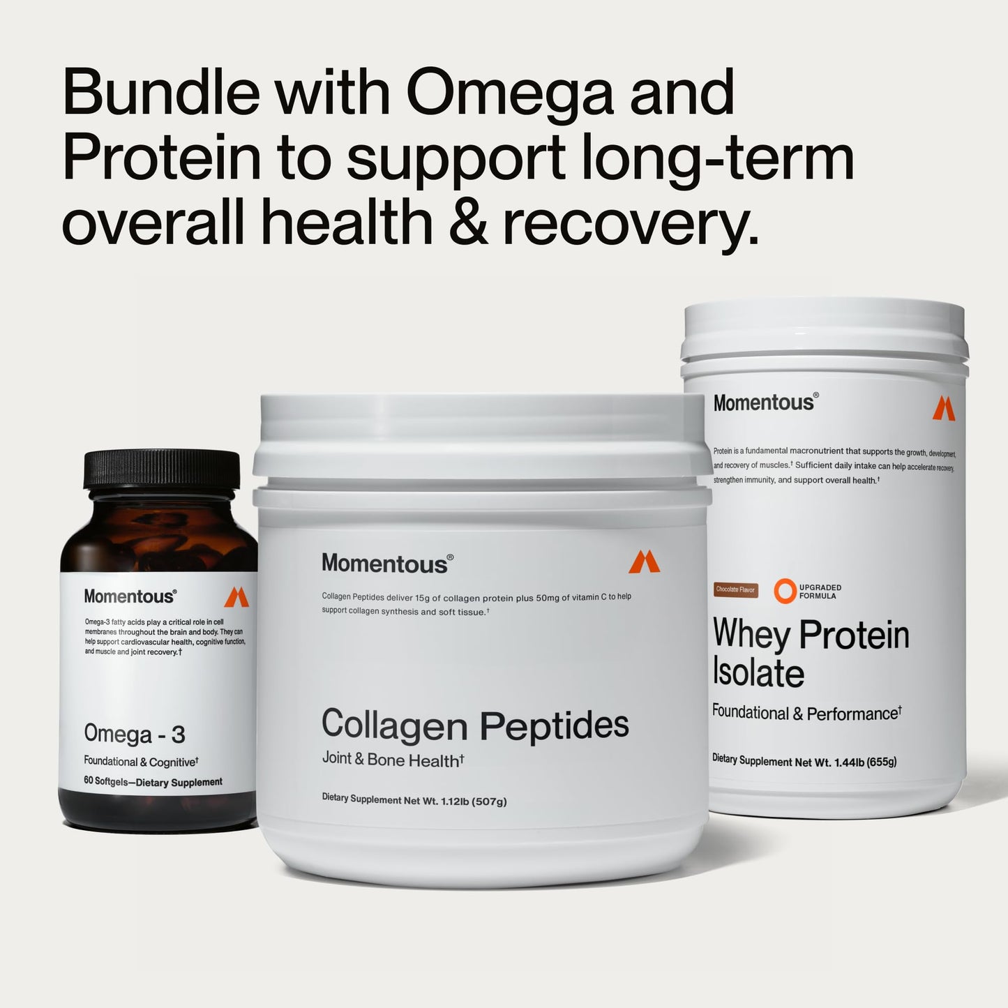 Momentous Grass-Fed Collagen Peptides Powder - Collagen Protein Powder with Fortigel & Vitamin C for Hair, Skin, Nails, & Joint Health Support - NSF Certified for Sport - Packaging May Vary Momentous buy supplements Au