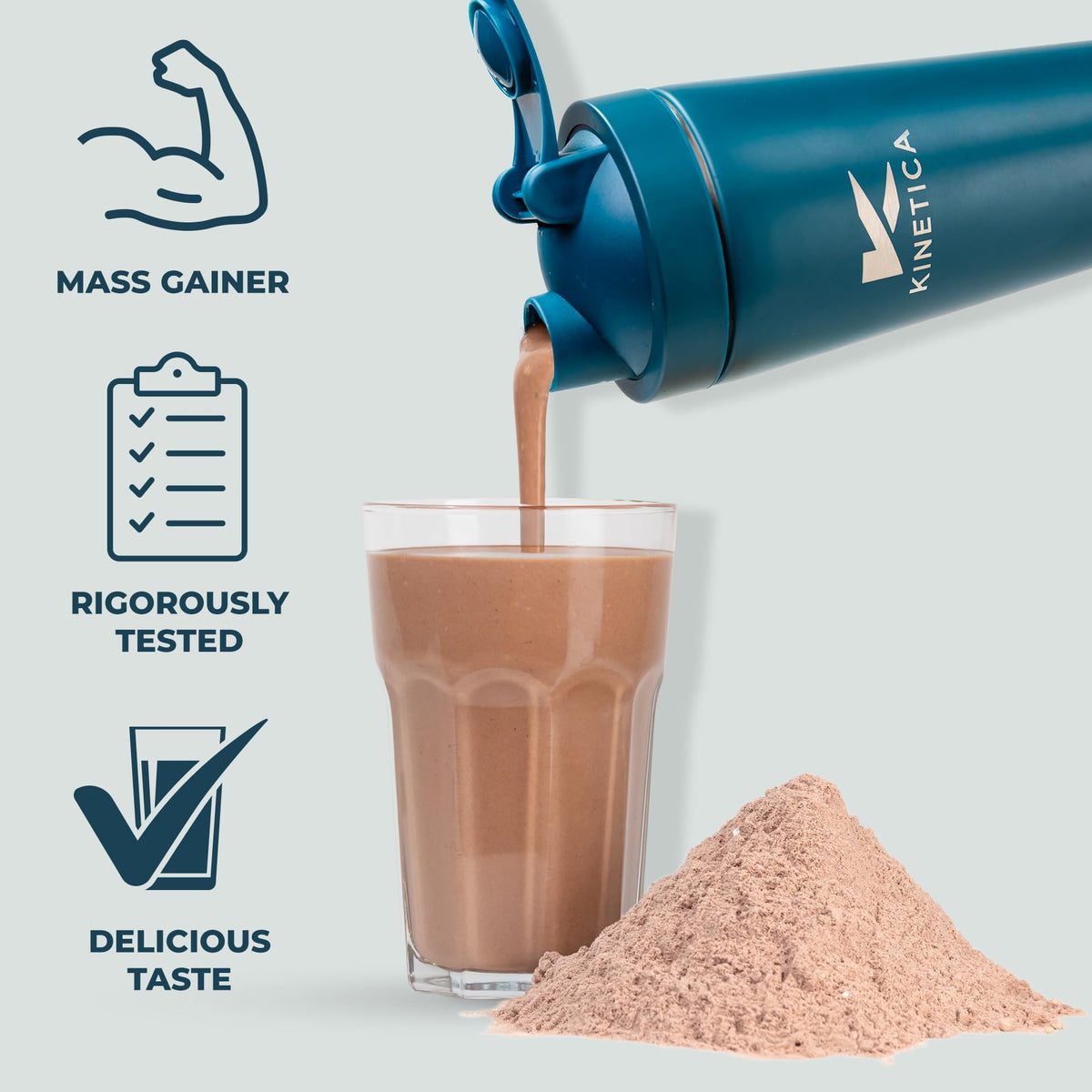 Kinetica OatGain Weight Gainer 600+ Calories & 47g Protein per Serving, 2.4 kg KineticaBuy Supplements Australia