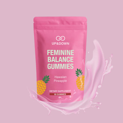 Up&Down Supplements Premium Feminine Balance Gummies for Women | PMS Relief, Mood & Cycle Support | Pineapple + Vitamin C | Ashwagandha & Chasteberry | Vegan, Non-GMO, Gluten Free | 60 Gummies Up&Down SupplementsBuy Supplements Australia
