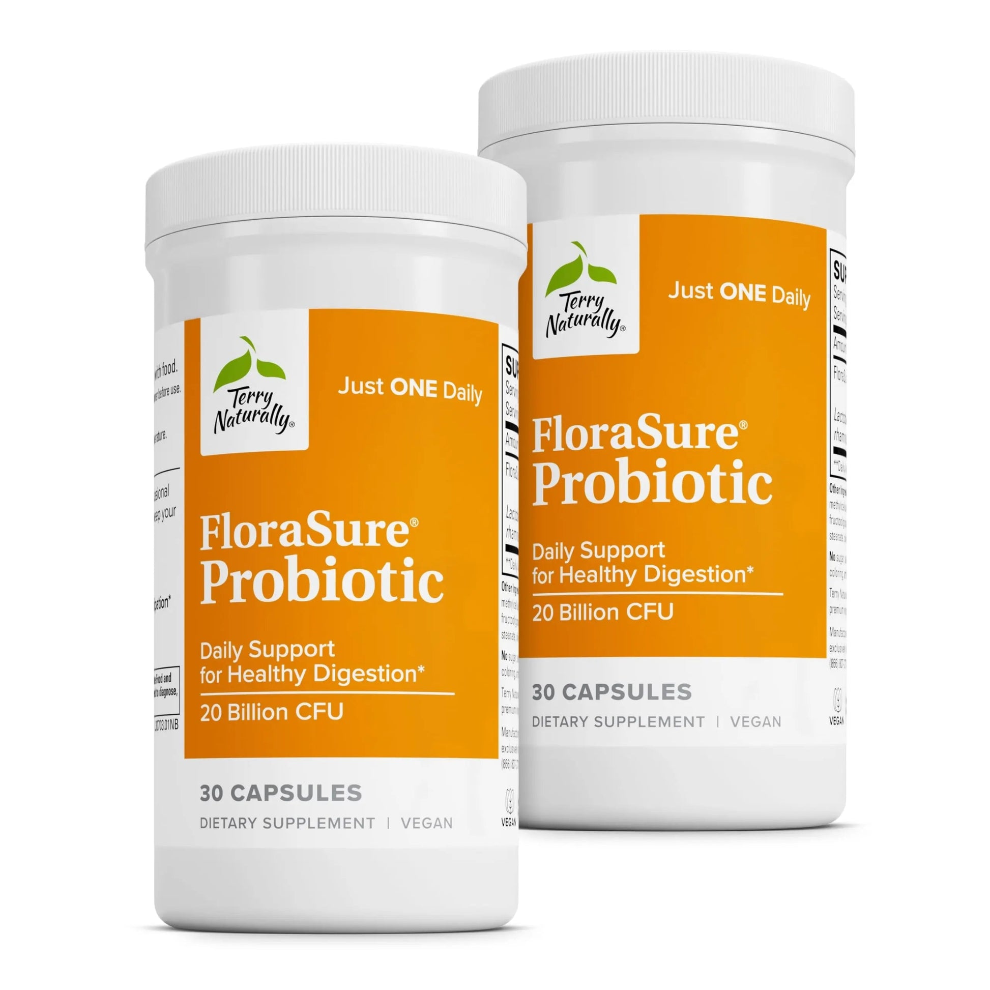 Terry Naturally FloraSure Probiotic - Digestion Supplement to Aid Against Occasional Bloating & Support Gas Relief - Gut Health Support with Bifidobacterium Bifidum - 30 Capsules (Pack of 2) Terry Naturally buy supplements Au