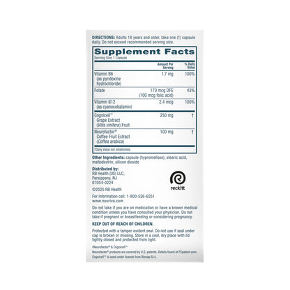 NEURIVA Memory 3D Brain Supplement - Decaffeinated Nootropic Capsules for Memory, Focus, & Cognitive Function - Short Term, Long Term, & Working Memory Support - 50ct NEURIVABuy Supplements Australia