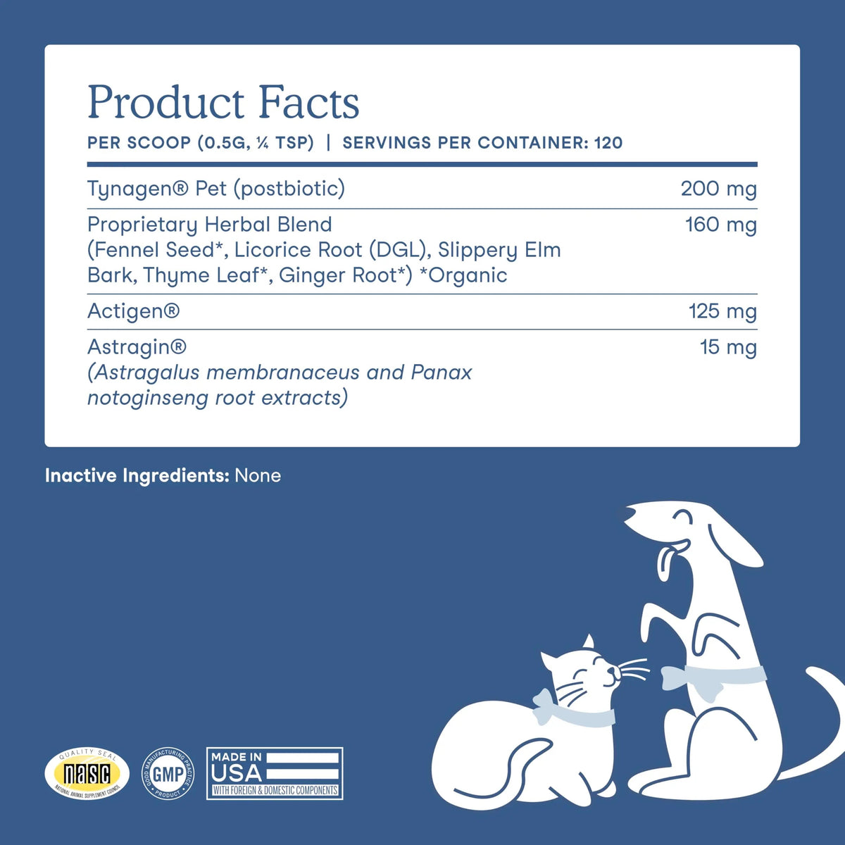 Fera Pets Postbiotics Plus Prebiotics for Dogs & Cats - with Slippery Elm - Promotes Optimal Digestive Health & Inflammatory Response - Enhances Immunity - 120 Scoops Fera PetsBuy Supplements Australia