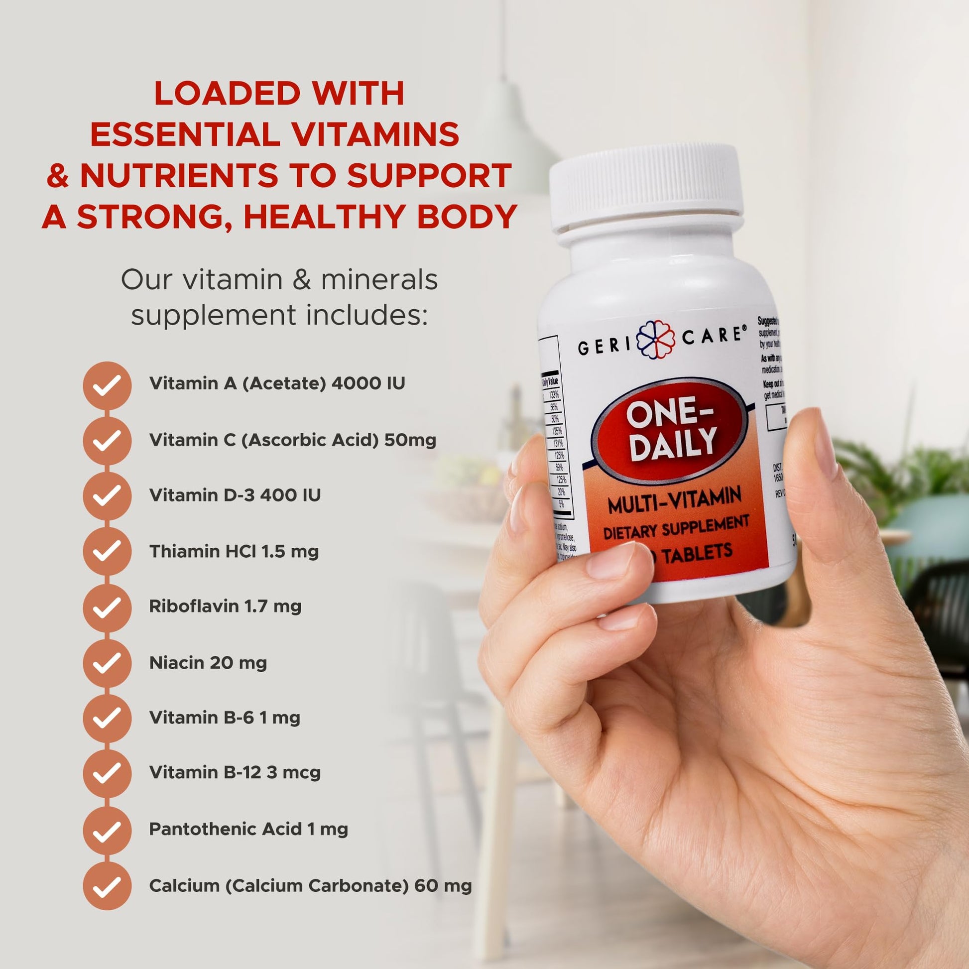 GeriCare One-Daily Multi-Vitamin & One-Daily Multi-Vitamin + Minerals Bundle – Complete Daily Nutritional Support with Essential Minerals for Energy GeriCareBuy Supplements Australia