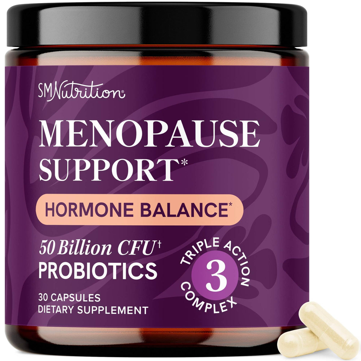 Menopause Support with Prebiotics and Probiotics for Women | Hormone Balance, Hot Flashes & Night Sweats | 50 Billion CFU, DIM & Black Cohosh | Triple Action Menopause Supplements for Women | 30 Ct SMNutritionBuy Supplements Australia