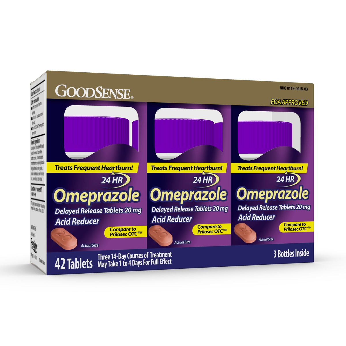GoodSense Omeprazole Delayed Release Tablets 20 mg, Stomach Acid Reducer for Frequent Heartburn Treatment, 42 Count GoodSense buy supplements Au