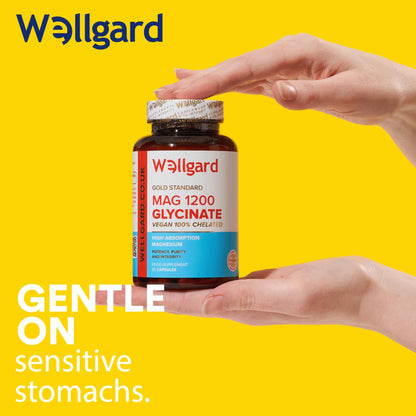 Wellgard Magnesium Glycinate, Mag 1200, High Strength Magnesium Bisglycinate WellgardBuy Supplements Australia