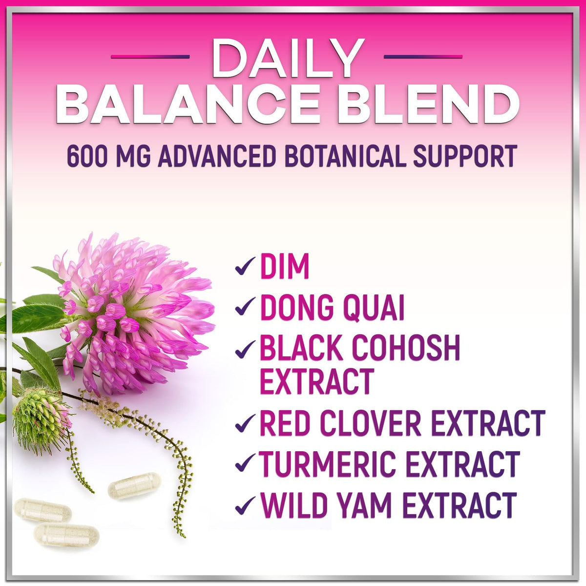 Menopause Supplements for Women - Complete Hot Flash Night Sweats & Menopause Relief Pills, 8 Billion CFU Probiotics with Dong Quai & Black Cohosh for Vaginal, Digestive Support - 60 Capsules Hello Lovely!Buy Supplements Australia