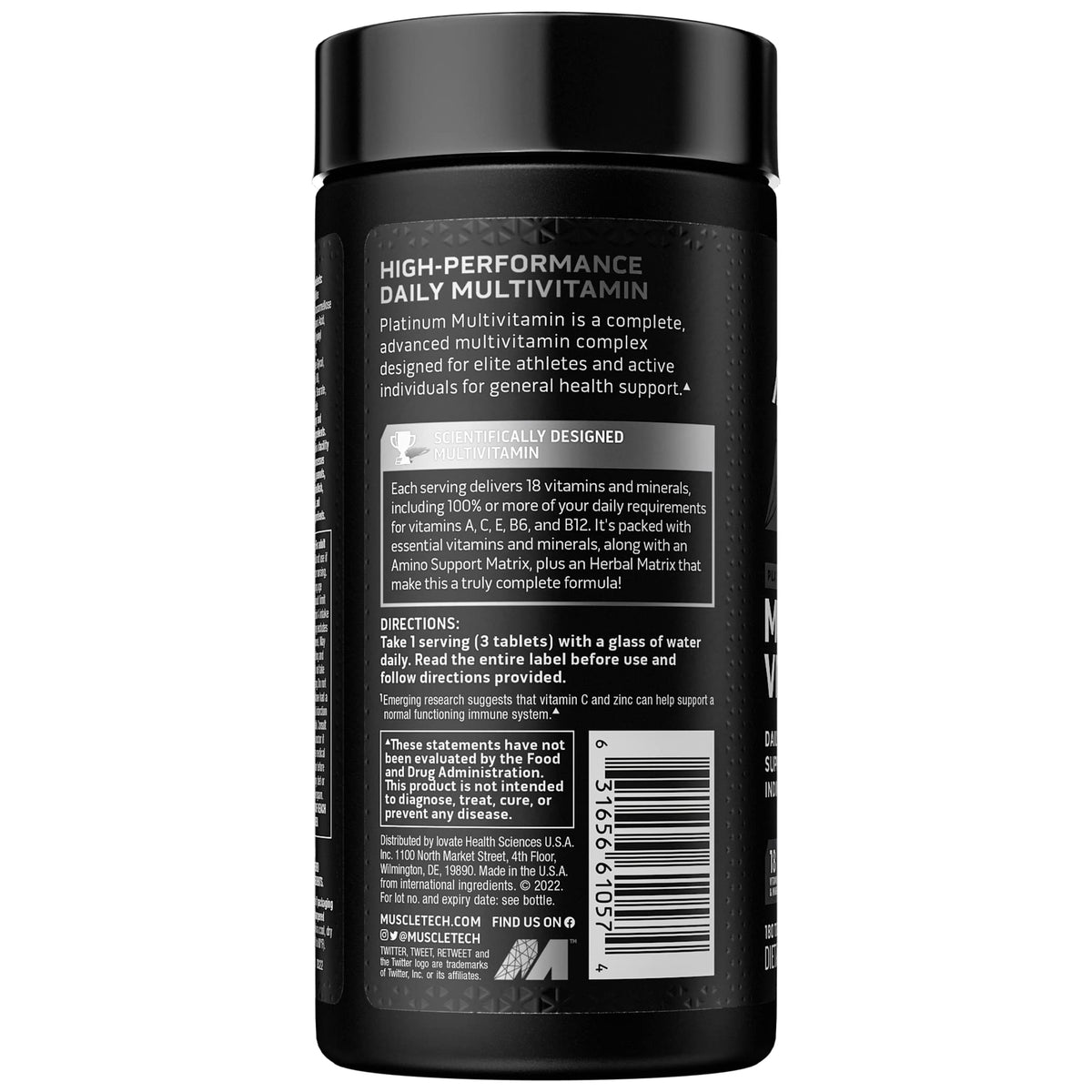 Muscletech Multivitamin for Men & Women Platinum Multivitamin | Vitamin C for Immune MuscleTechBuy Supplements Australia