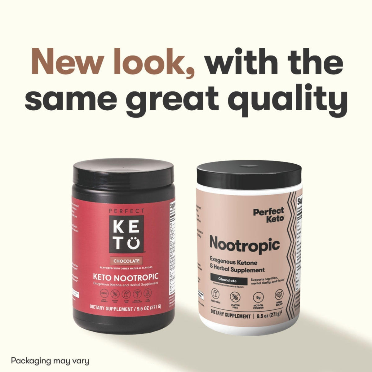 Perfect Keto Nootropic Brain Support, Caffeine Free Focus and Energy Supplement with Alpha Lipoic Acid, L Theanine, Ginkgo Biloba, Alpha GPC, MCT's, Collagen, Ketones, Chocolate Drink Mix, 15 Servings Perfect KetoBuy Supplements Australia