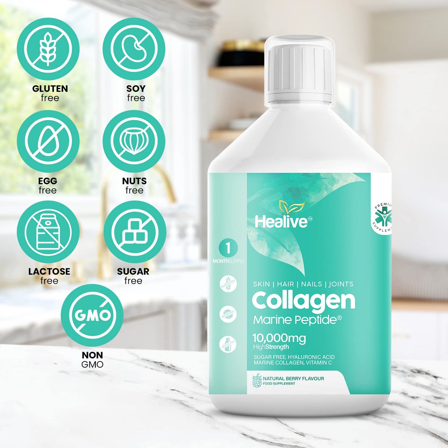 HEALIVE Marine Collagen Peptides - Skin, Hair, Nail & Joint, Support Against Premature Ageing HEALIVEBuy Supplements Australia