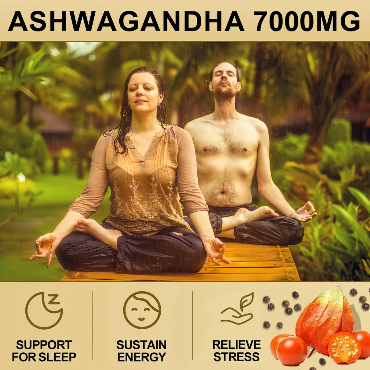 7000mg Ashwagandha Supplements Powder (20:1 Root Extract), 120 Organic Ashwagandha Capsules for Women & Men, Black Pepper & BioPerine for Absorption, Non GMO, Third-Party Tested, Gluten Free SoundHealthBuy Supplements Australia
